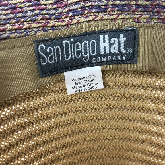 San Diego Hat Company Straw Wide Brim Hat | Multicolor Brim | Women’s OS main image 9